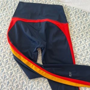 Splits59 Navy, Red & Yellow Leggings. Fits XS-S.